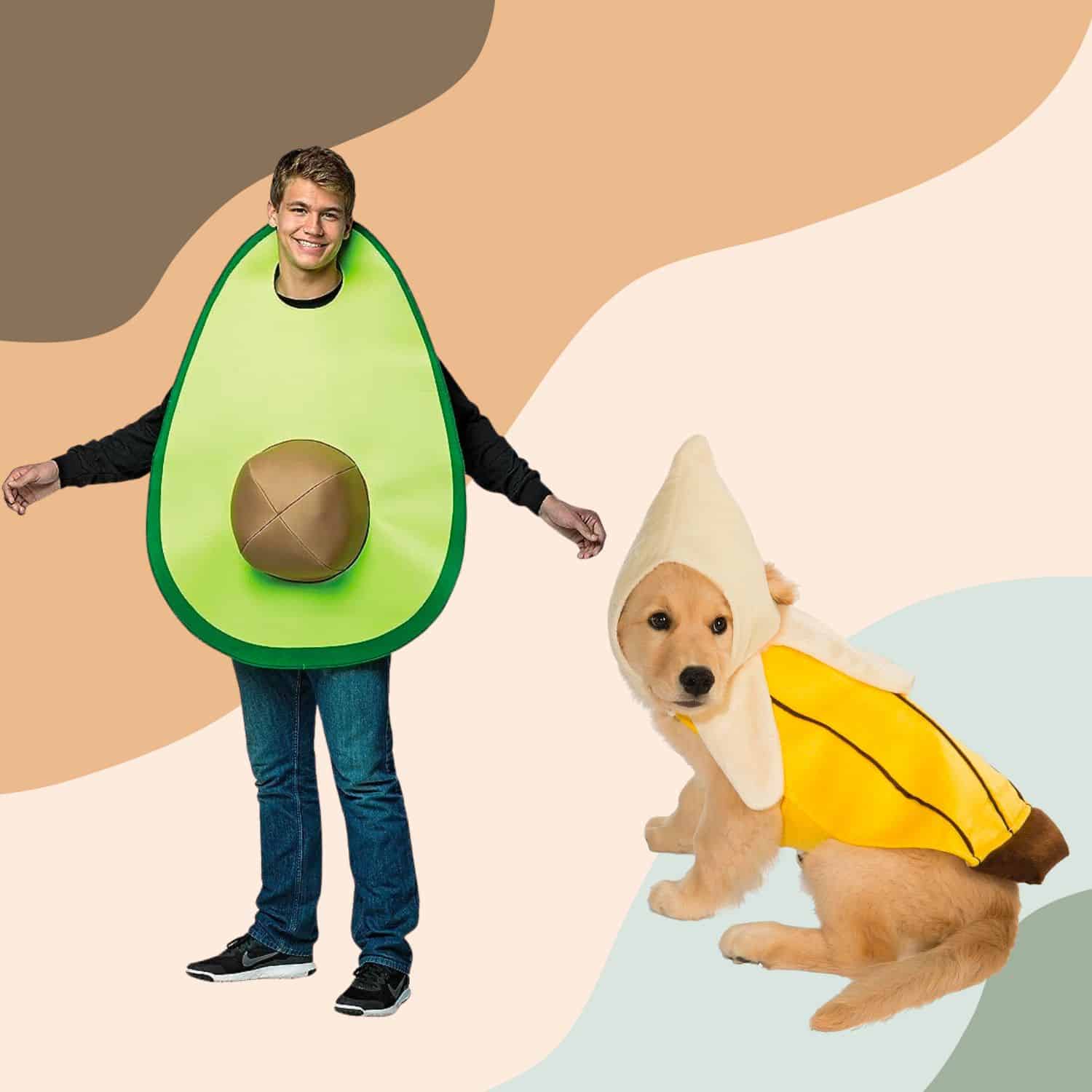 Banana And Avocado - Dog And Owner Halloween Costumes | Pawcool ™