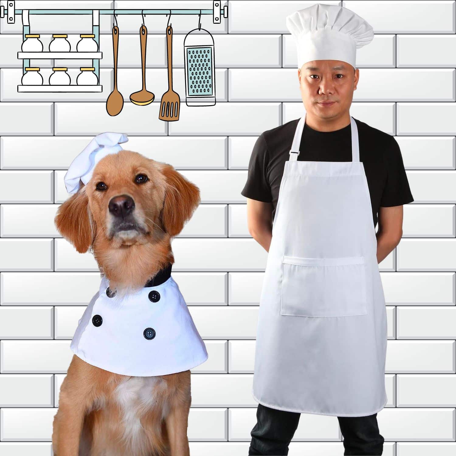 Chef - Dog And Owner Halloween Costumes | Pawcool ™