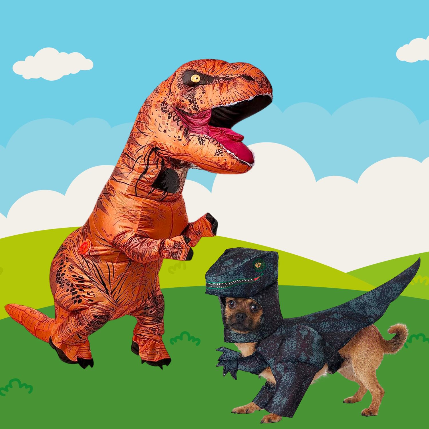 Dinosaur - Dog And Owner Halloween Costumes | Pawcool ™