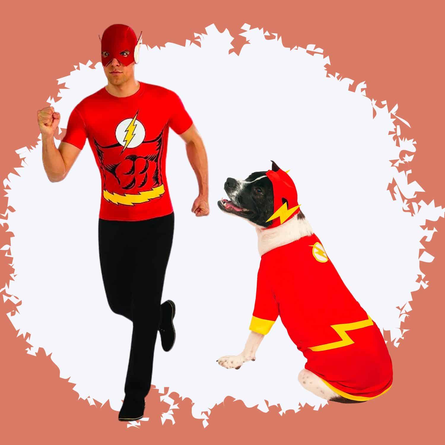 Dog and owner halloween costumes The Flash - dog Christmas ornaments | PawCool ™