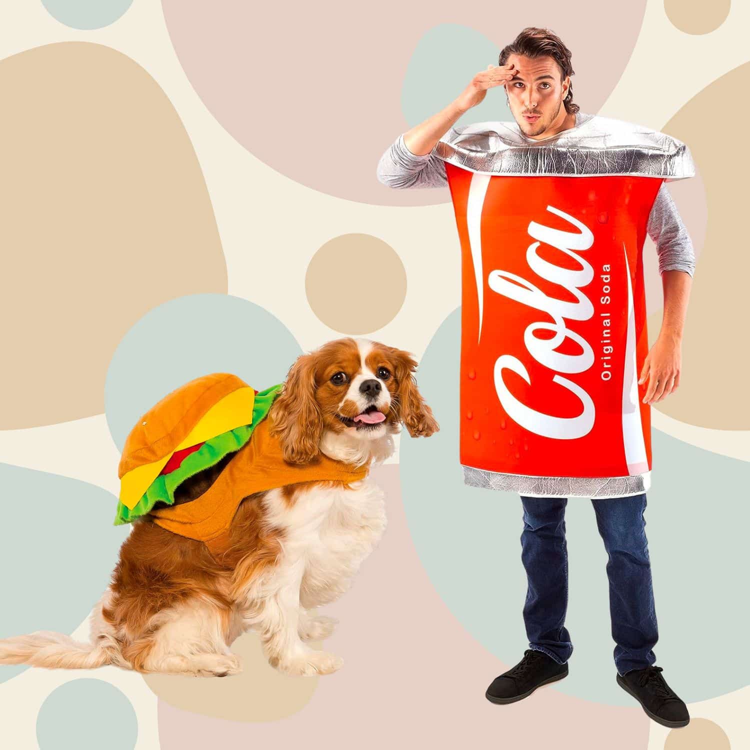 Hamburger And Coca Cola - Dog And Owner Halloween Costumes | Pawcool ™