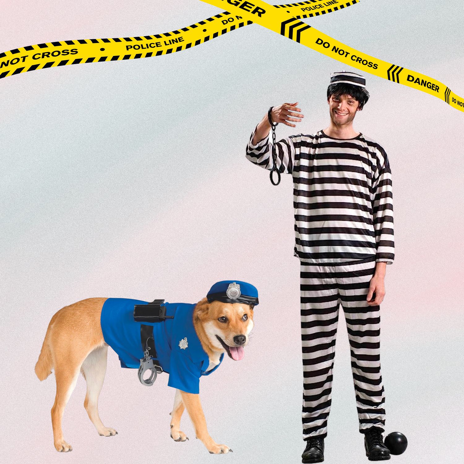 Police And Criminal - Dog And Owner Halloween Costumes | Pawcool ™