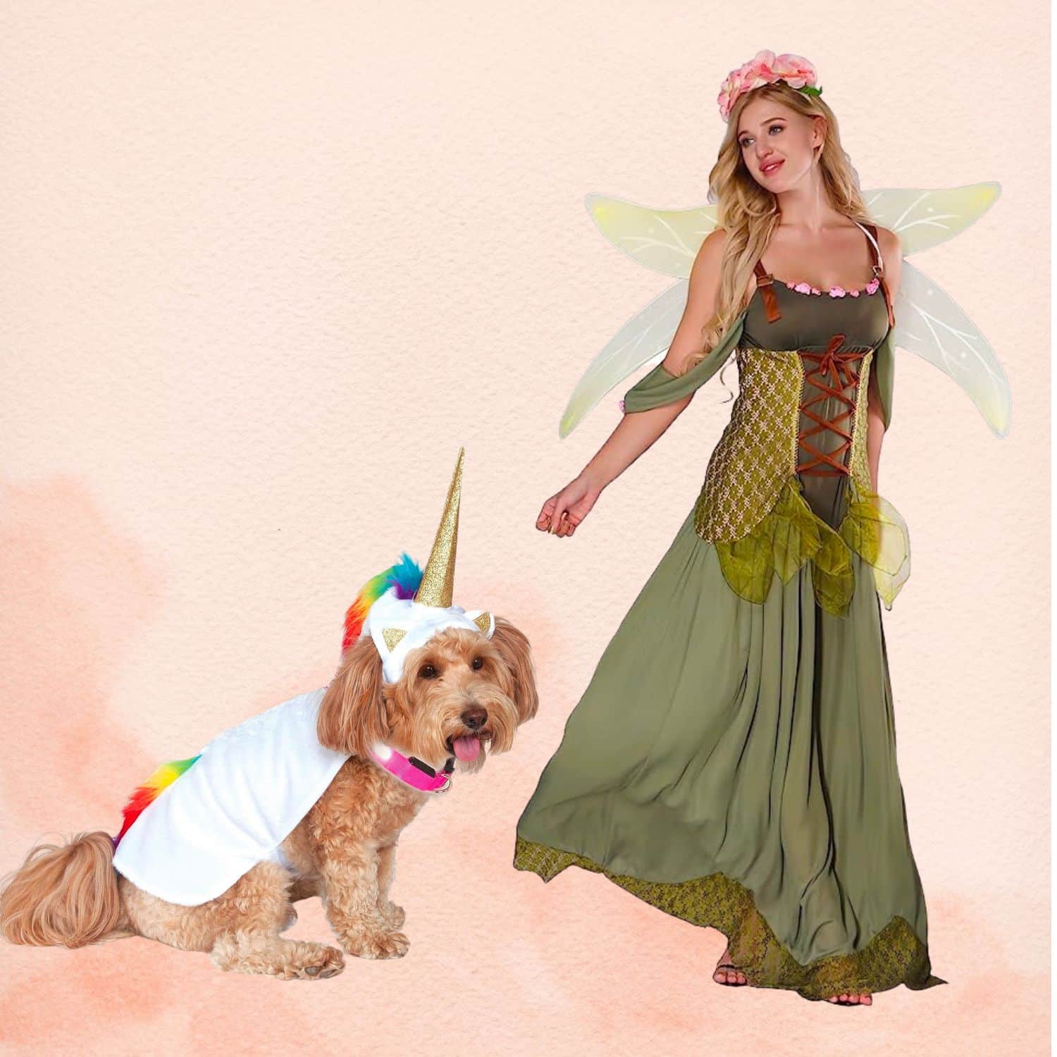 Unicorn And Fairy - Dog And Owner Halloween Costumes | Pawcool ™