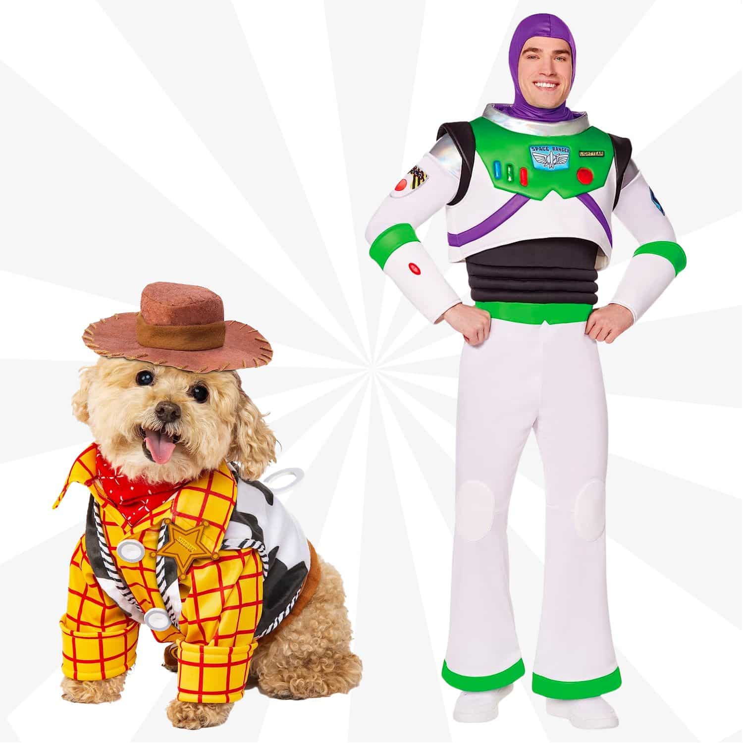 Woody And Buzz Lightyear - Dog And Owner Halloween Costumes | Pawcool ™