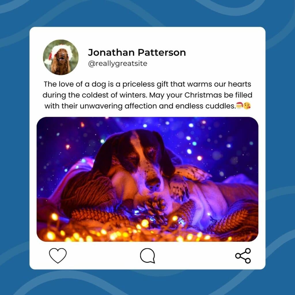 Heartwarming Christmas Quotes For Dogs 1 3 - Christmas Dog Captions | Pawcool ™