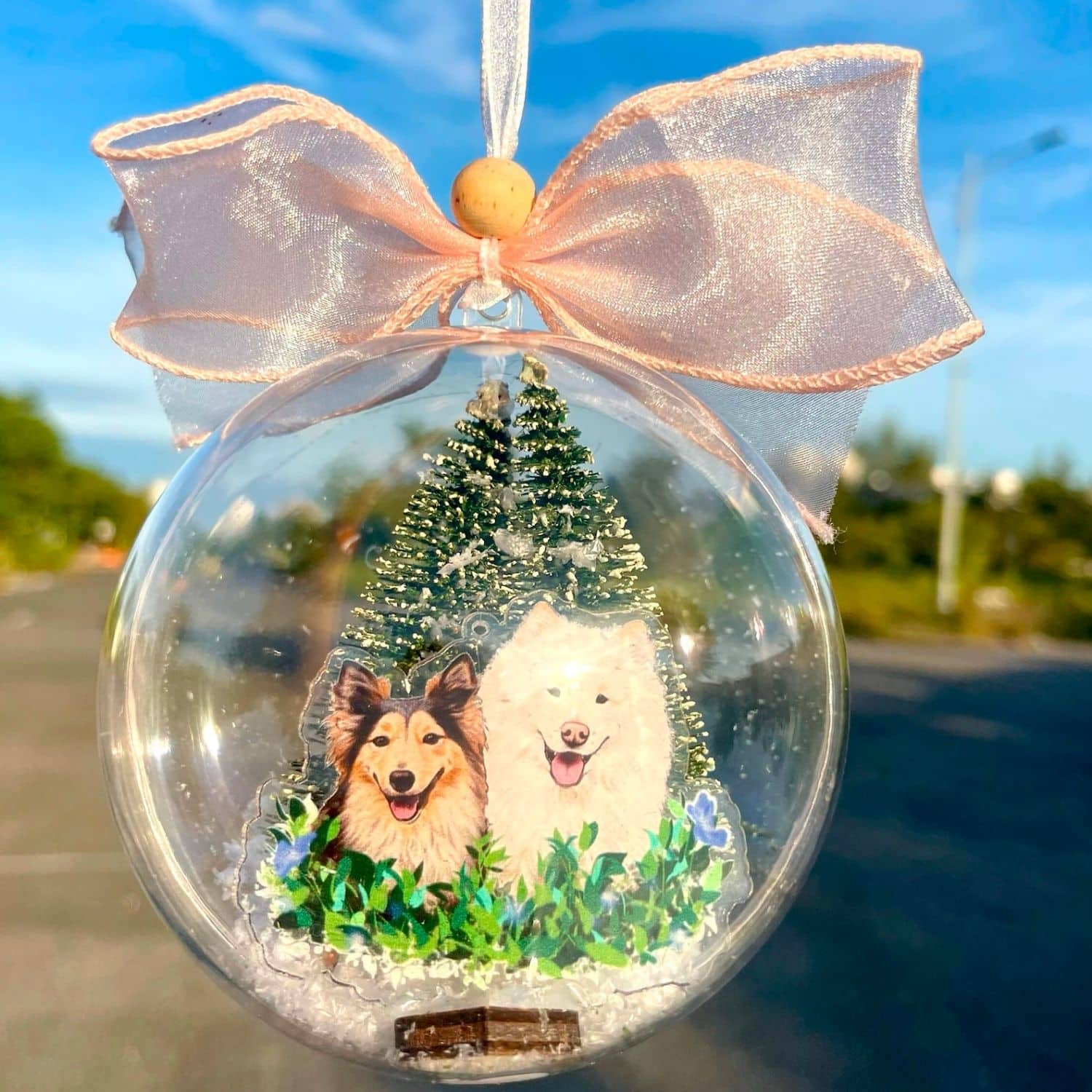 Personalized Dog Christmas Ball Ornament 2 - dog Christmas ornaments | PawCool ™