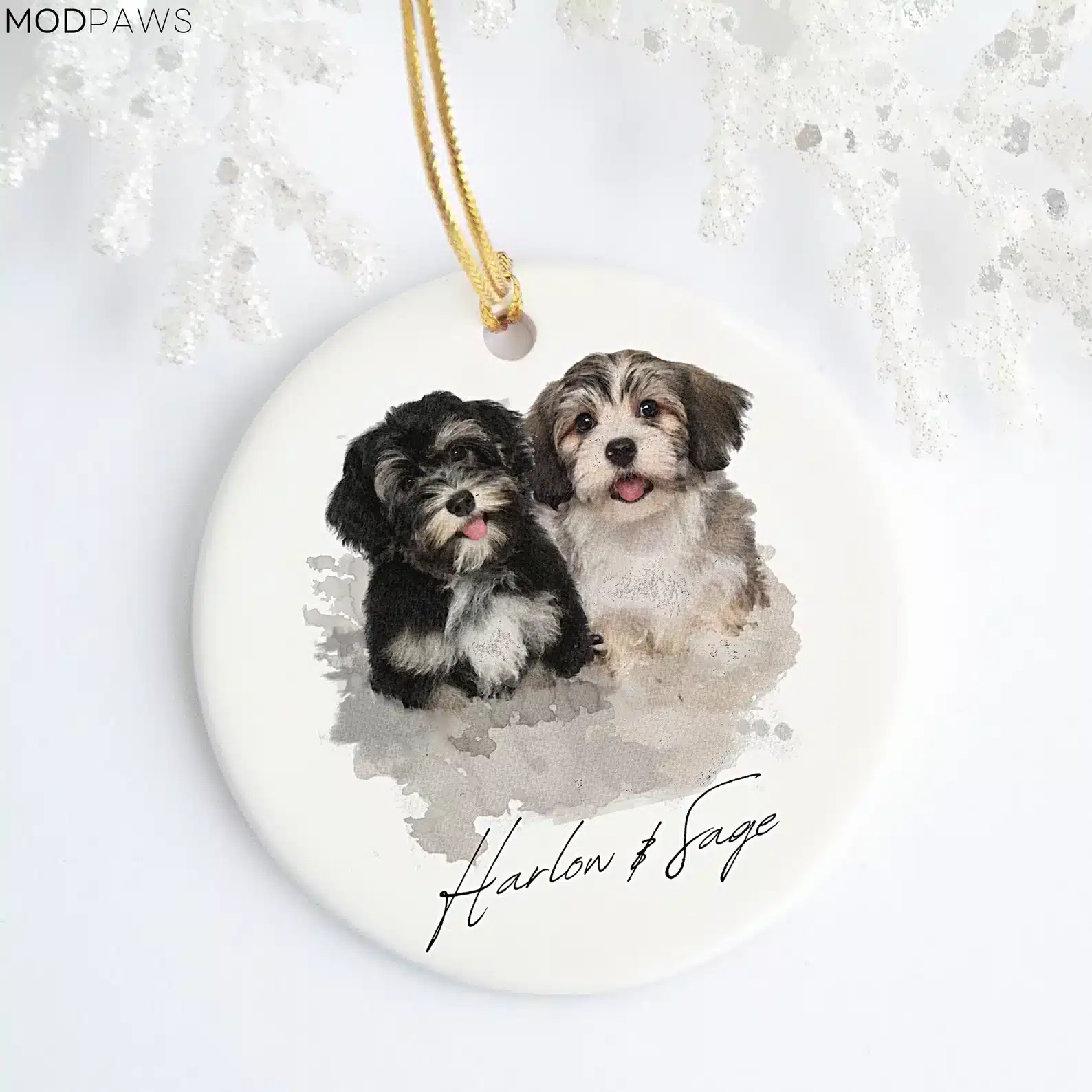 Personalized Dog Watercolor Ornament - dog Christmas ornaments | PawCool ™