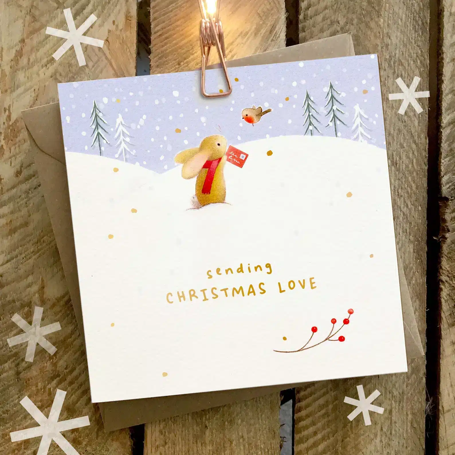 Sending Christmas Love Christmas Card